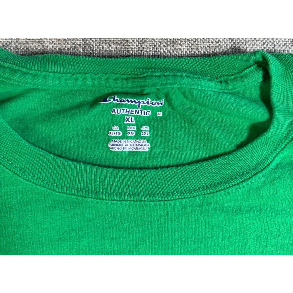 Champion Notre Dame Fighting Irish T Shirt Mens XL Green Leprechaun NCAA - Picture 3 of 6